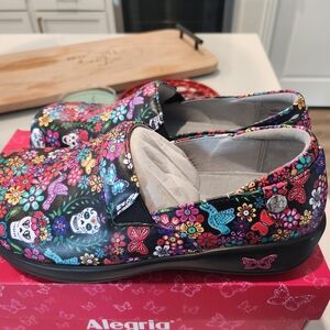 Alegria Multicolor Floral Slip-On Slippers